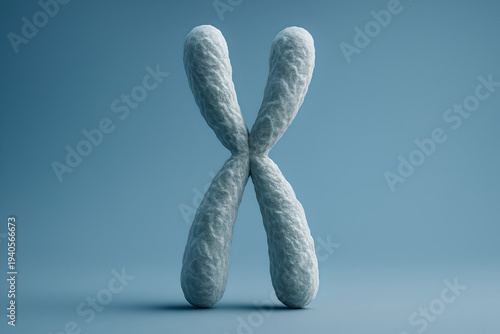 X Chromosome 3D Illustration Representing Genetics, DNA Structure, Genome Research and Medical Science Concept