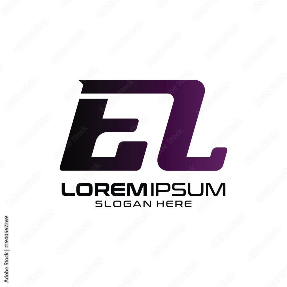 Fototapeta premium Modern EL monogram logo design professional EL vector logo minimalist EL logo
