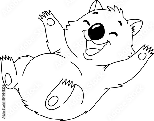 Wombat Outline Cartoon
