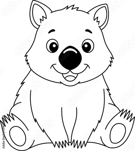 Wombat Outline Cartoon
