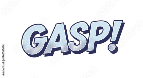 GASP! word in comic book pop art style