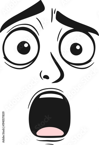 Design of surprised expression