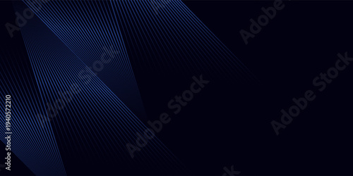 Modern dark blue banner background with geometric diagonal overlay and glowing lines.