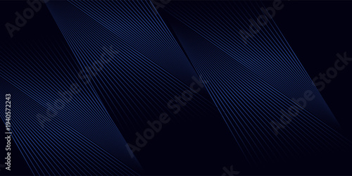 Modern dark blue banner background with geometric diagonal overlay and glowing lines eps 10