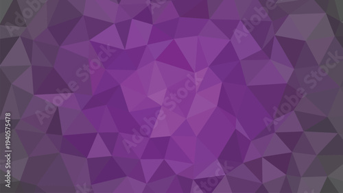 Vibrant purple and gray low poly background with abstract geometric triangular shapes pattern