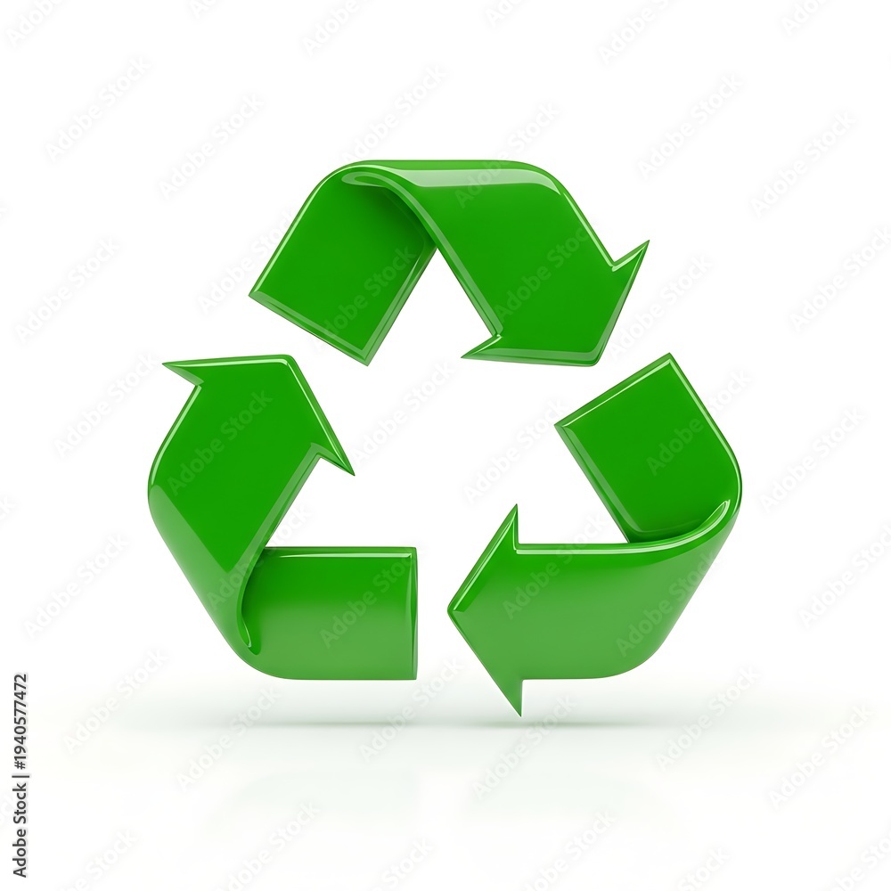 Obraz premium Green recycling symbol