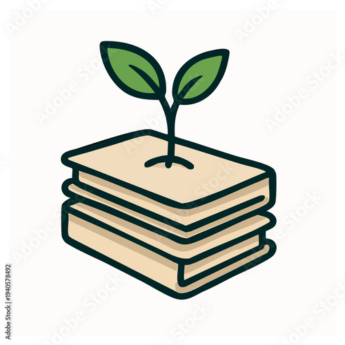 Quiet Resilience Sprout and Document Folders Icon