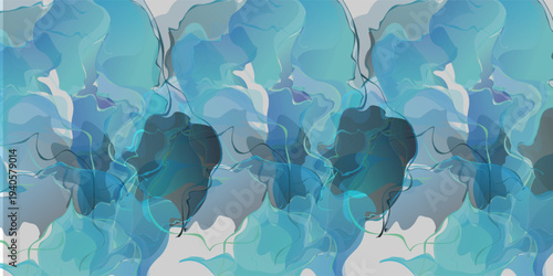 Marble Textures. Sea Alcohol Ink Abstract. Blue Background Marble Paint. Emerald Abstract Watercolor Blot. Alcohol Ink Color. Beautiful Oil Paint. Texture Art.