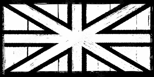 Abstract geometric pattern resembling a fragmented union jack flag