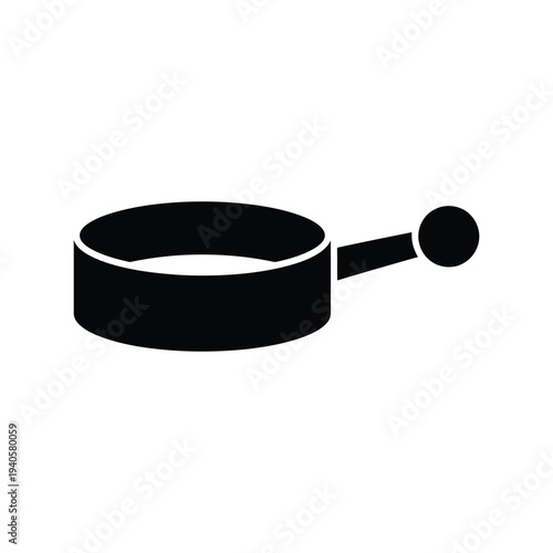 Handcuff vector silhouette icon isolated on white background for security and law design