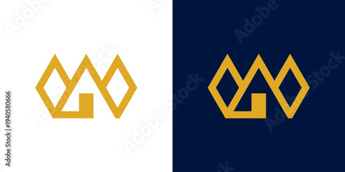 Dual meaning logo combining king and home elements, symbolizing prestige, leadership, comfort, and a sense of royal living within a secure and elegant residence.