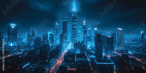 A vibrant evening cityscape showcases the busy night traffic and glowing skyscrapers of the Hong Kong skyline as urban light trails illuminate the downtown business district