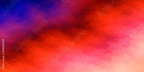 Abstract a vibrant and dynamic explosion of color, where a gradient of blues, reds, and pinks blend seamlessly, evoking a sense of energy and fluidity.