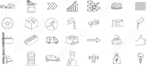 Ancient egyptian hieroglyphics and symbols illustration