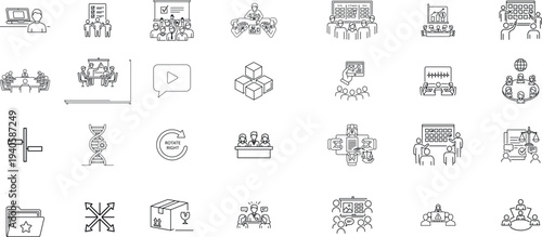 Collection of 25 low resolution architectural sketches and blueprints