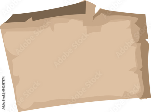 Vintage Torn Paper Sheet