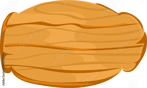 Round Orange Wood Slice