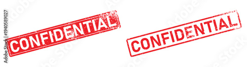 Confidential stamp vector illustration with red stamps