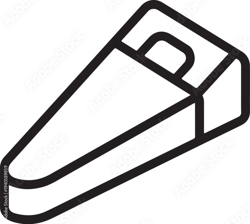 Nail Clippers Simple Line Art Black Silhouette Icon Graphic Design