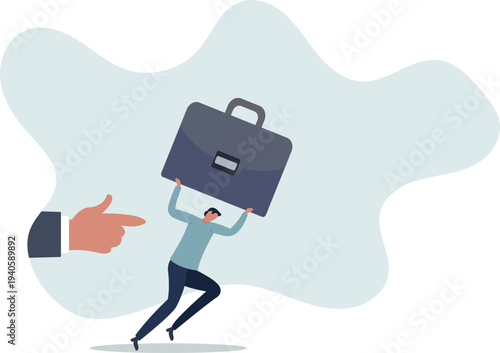 Fired employee, layoff or dismissal worker, misconduct or underperform staff, failure or trouble employment, jobless or unemployment concept.person's life situation and his activities.