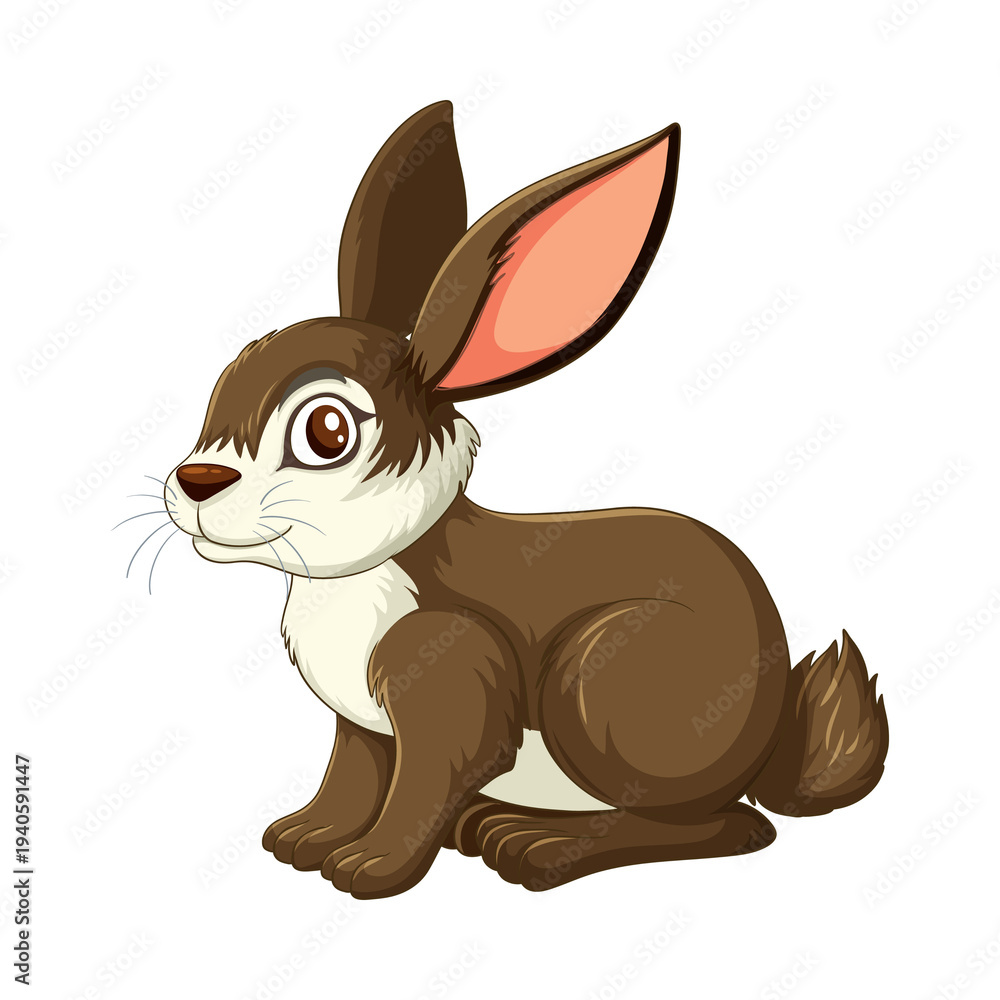 Obraz premium Happy Spring Rabbit with Easter Eggs