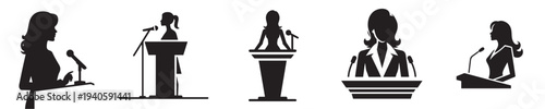 woman is on the podium style silhouette