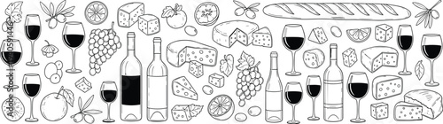 Collection of diverse flat vector children characters and elderly man wearing casual clothes and school uniforms isolated on white background,