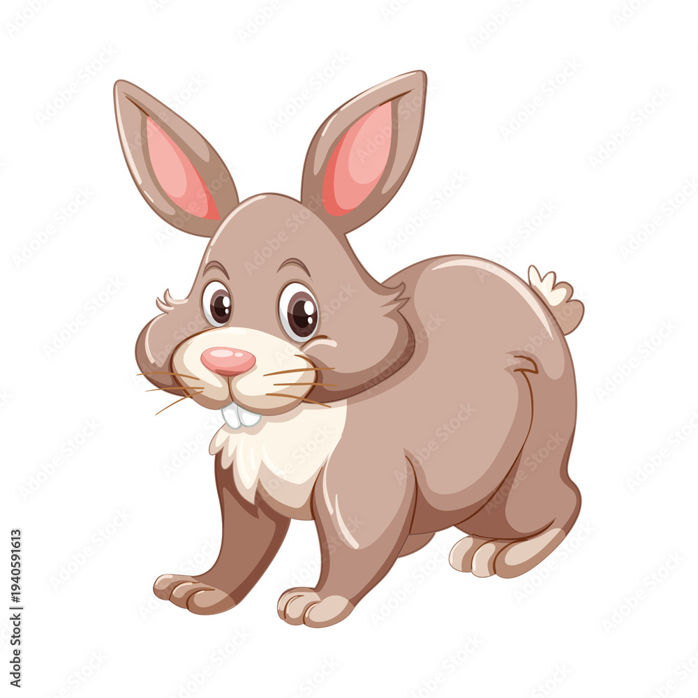 Obraz premium Happy Spring Rabbit with Easter Eggs