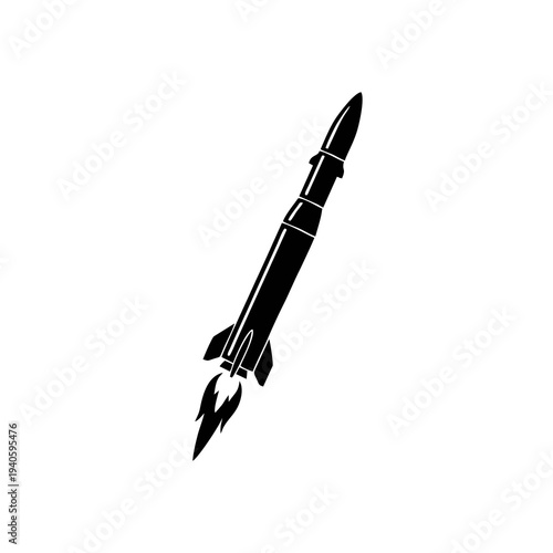 missile silhouette vector