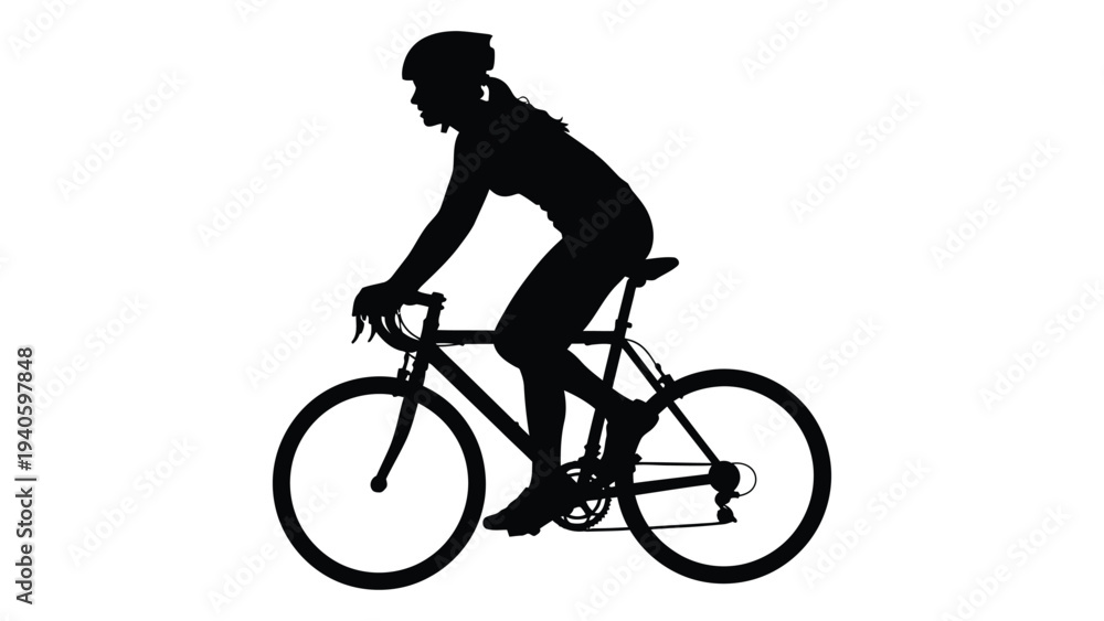 Obraz premium Man riding a bicycle