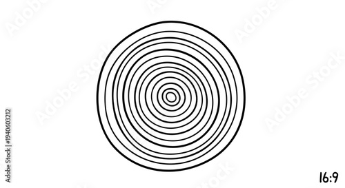 Concentric circles illustration with layered rings and numerical notation.