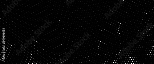 Abstract black dotted grainy, starry night grain texture vector background. Eps 10