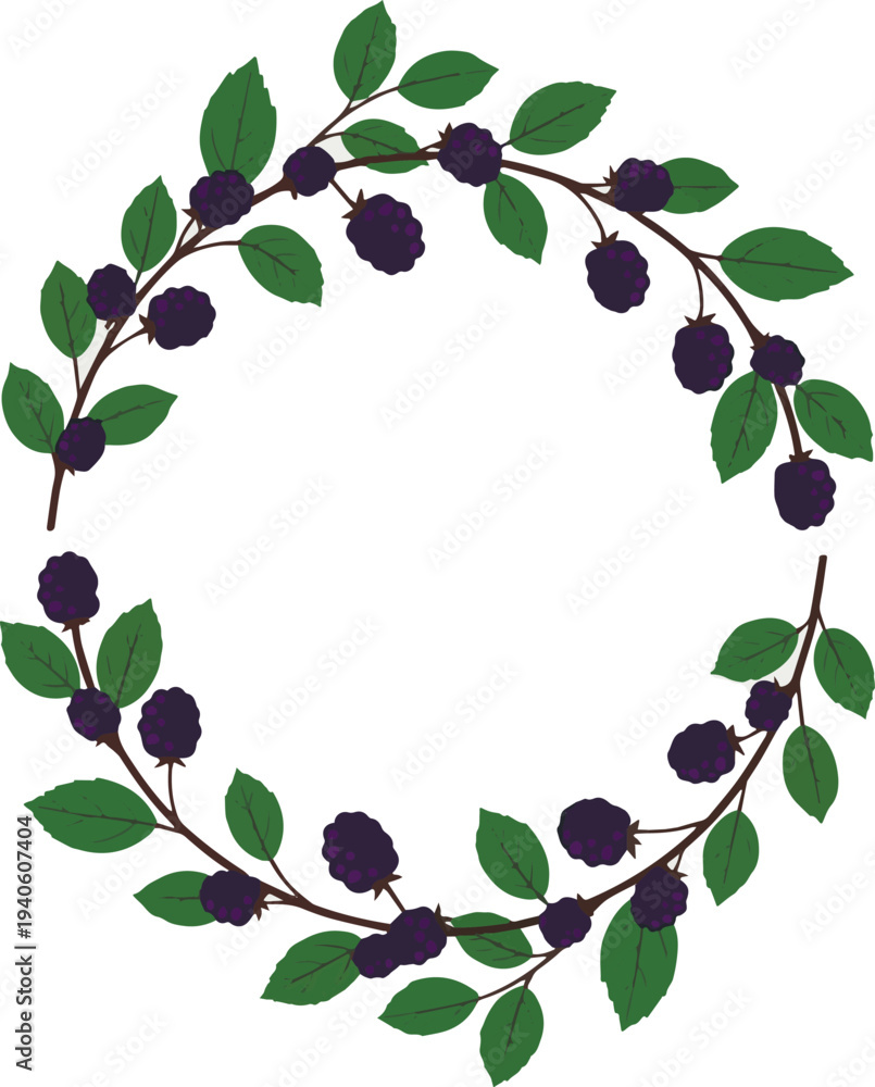 Obraz premium blackberry wreath.eps