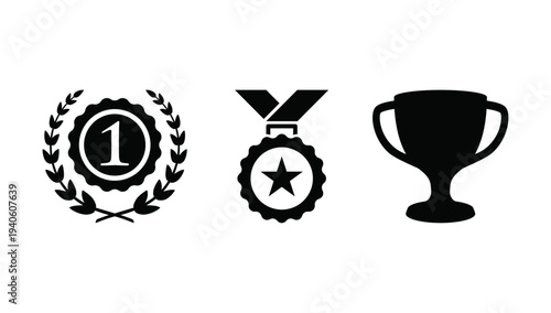 Award medal star icon achievement prize winner badge recognition vector illustration design artwork