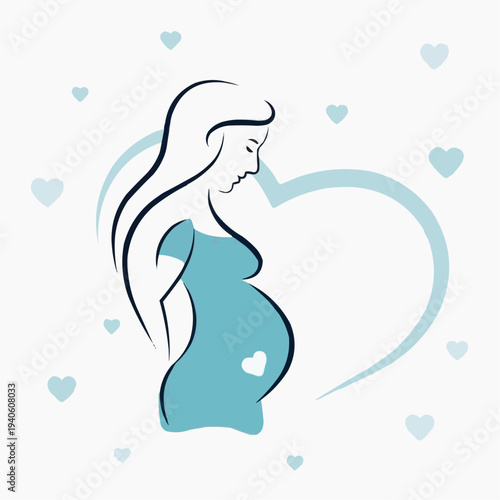 Pregnant woman vector 