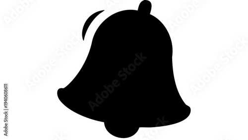 School Bell Black Silhouette PNG, Classroom Time Icon