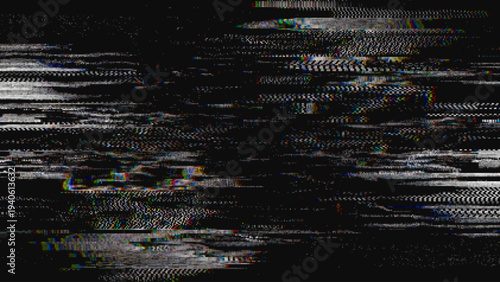 VHS Glitch Screen Effect. Abstract Distortion Background