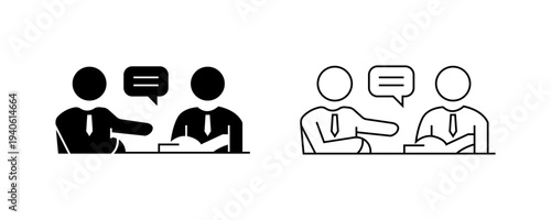 Business Client Consultation Icon, Corporate Advisory, business advisor, corporate strategy, management, business meeting, expert