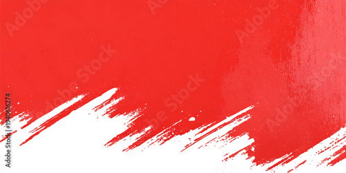 Red grunge paint background with splatter texture and decoration elements