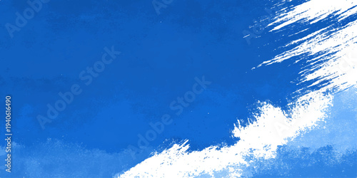 Beautiful summer day landscape featuring a bright clear blue sky and fluffy white clouds in a sunny atmosphere