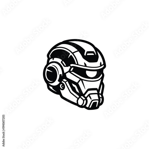 Automotive Turbocharger Mascot Glyph Vector