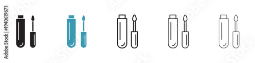 Lip gloss icon in flat style. Basic vector symbol illustration