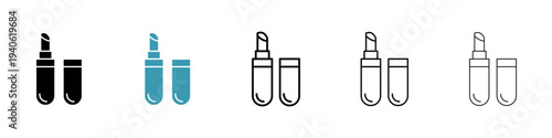 Lipstick icon in flat style. Basic vector symbol illustration