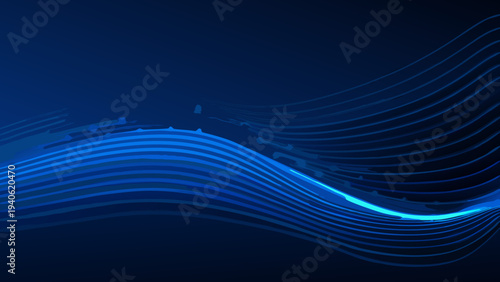 Abstract flowing blue lines create a dynamic modern background design