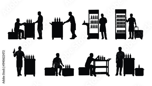 Workers loading and unloading boxes and pallets in a warehouse