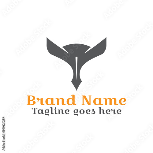 Wings logo. Fully Vector EPS file. CMYK color mode. Editable color. Easy to download.