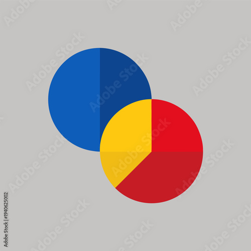 Free Download Overlayed Circles With Segments Chart On Gray Background - GFXLoad