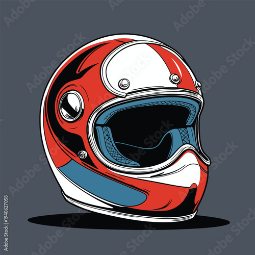 classic helmet flat vector image