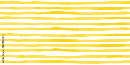 Abstract watercolor stripes in shades of yellow on a white background