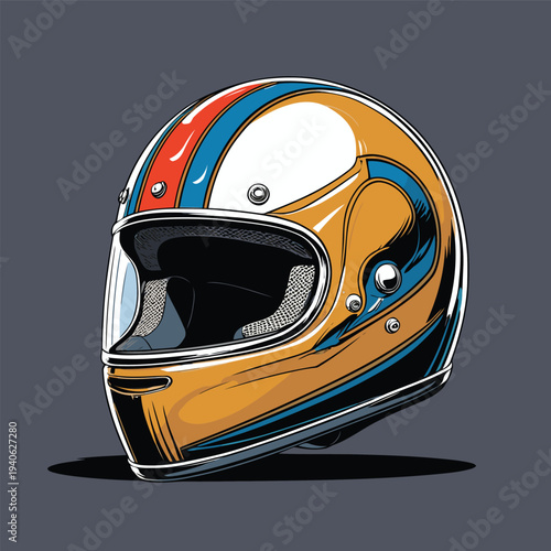 classic helmet flat vector image